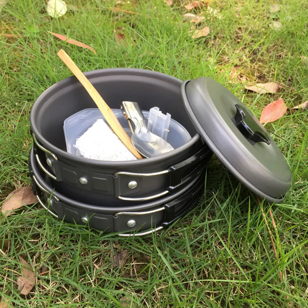 

Barbecue Portable Cooking Utensils Travel Camping Cookware Pots Hiking Saucepan