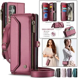 Luxury Leather Case For Samsung Galaxy A22 A13 A52 A33 A53 A23 A51 A72 S20 FE S21 S22 Ultra Plus Note 10 20 Wallet Flip Cover