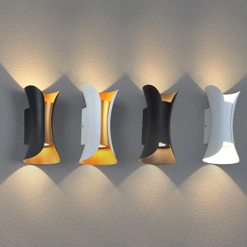 Imagem -02 - Impermeável Alumínio Led Wall Light Lâmpada de Parede de Jardim Corredor Interior Decoração da Sala Iluminação do Quarto Ip65 6w 10w