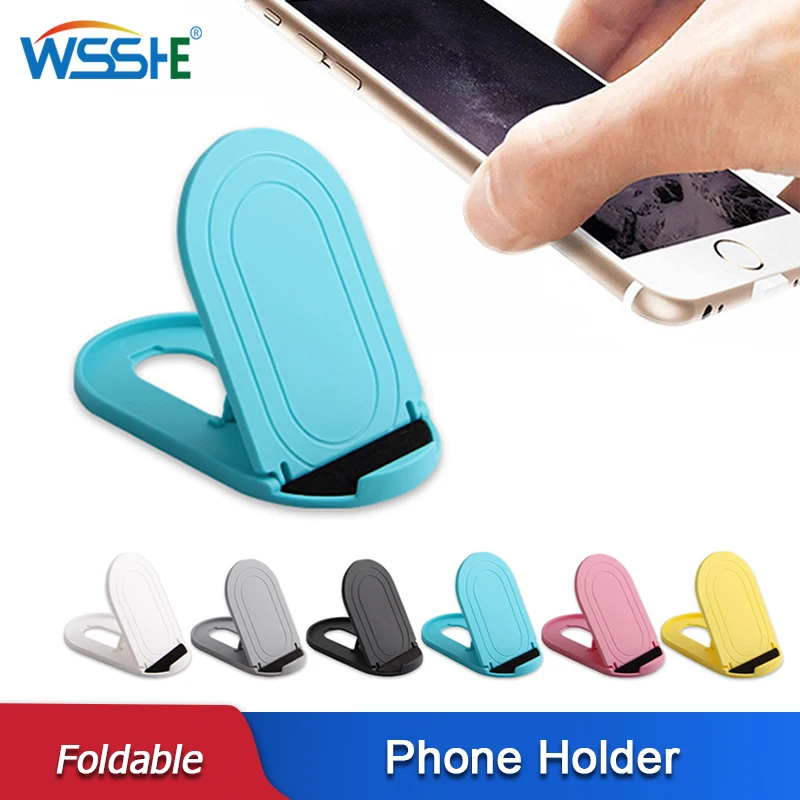 6 Colors Mobile Phone Stand Plastic Foldable Desktop Stand For Cell phone Tablet Universal Desk Phone Holder Smartphone Bracket