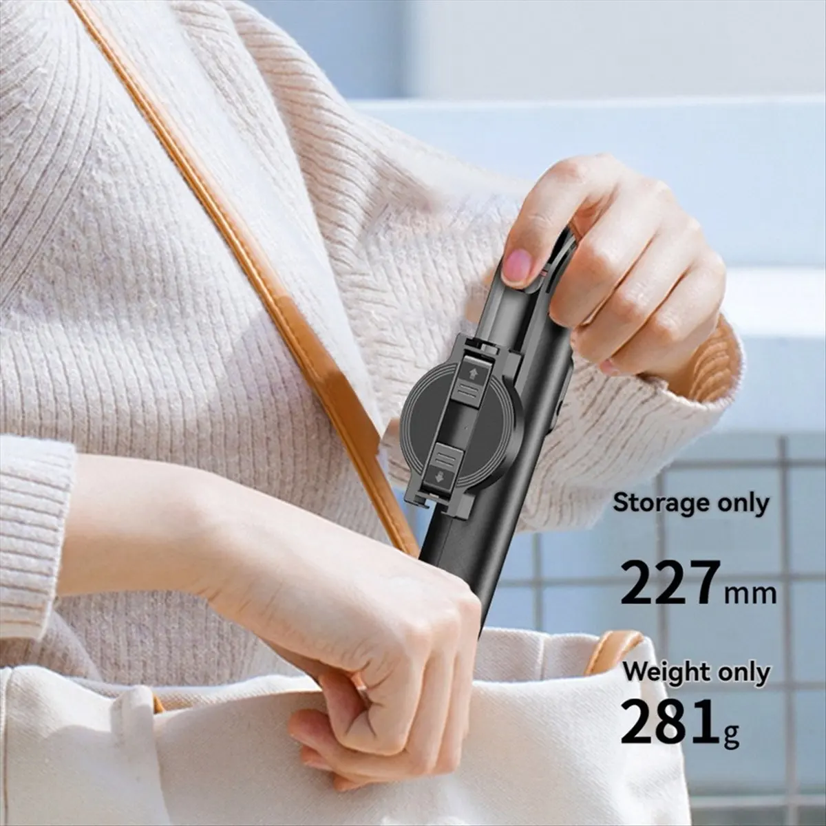 *A14E Mobile Phone Selfie Stick Magnetic Real-Time Support Bluetooth Photography Tripod Mini Fill Light Telescopic Pole Stand