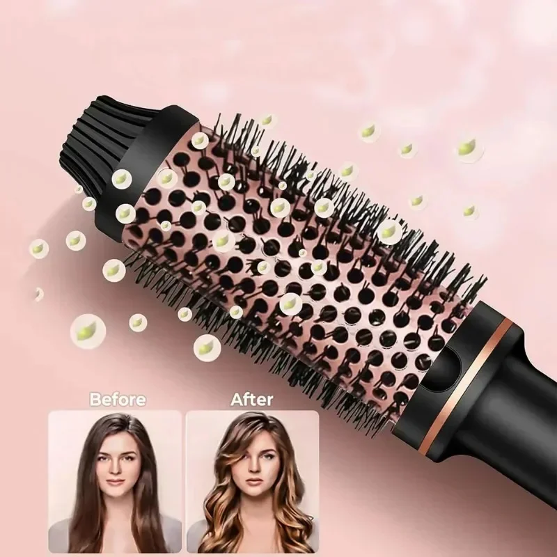 Curling Iron Brush Ceramic Ionic Hair Curler Hot Brush LCD Display Hair Straightener Fast Heating Hair Crimper Tourmaline Ionic