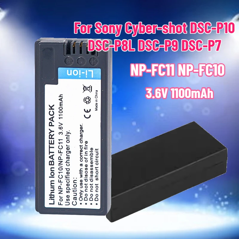 3.6V 1100mAh NP-FC11 NP-FC10 Battery for Sony Cyber-shot DSC-P10 DSC-P8L DSC-P9 DSC-P7 DSC-P2 DSC-P3 DSC-P5