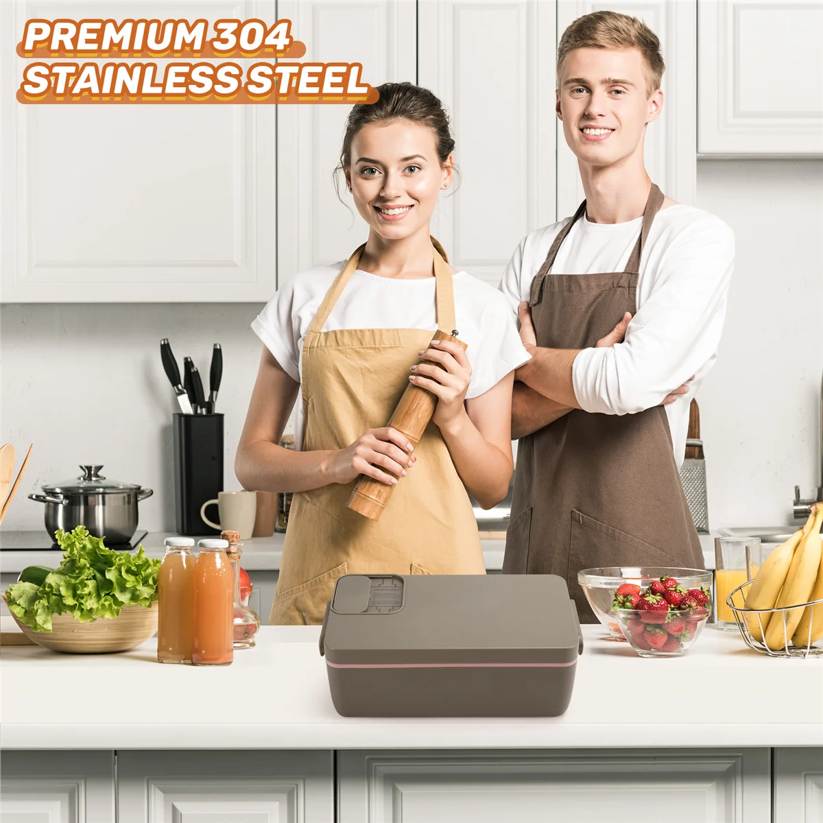 Podgrzewane pudełko na drugie śniadanie Elektryczne pudełko na drugie śniadanie Samonagrzewające pudełko na drugie śniadanie Bezprzewodowy akumulator 304 Stal nierdzewna klasy spożywczej 1L