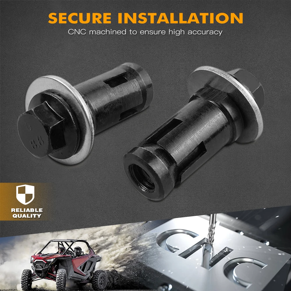NICECNC UTV 6PCS Rock Slider Mounting Hardware Bolt Screw Nut Polaris RZR XP 1000 2015 - 2022 2021 2016 2017 2018 Accessories