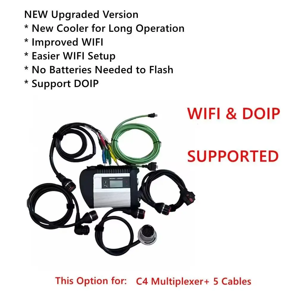 

2025.06 новейшая версия программного обеспечения MB Star DoIP C4 SD Connect Compact 4, мультиплексор с полными кабелями, диагностические инструменты для автомобиля