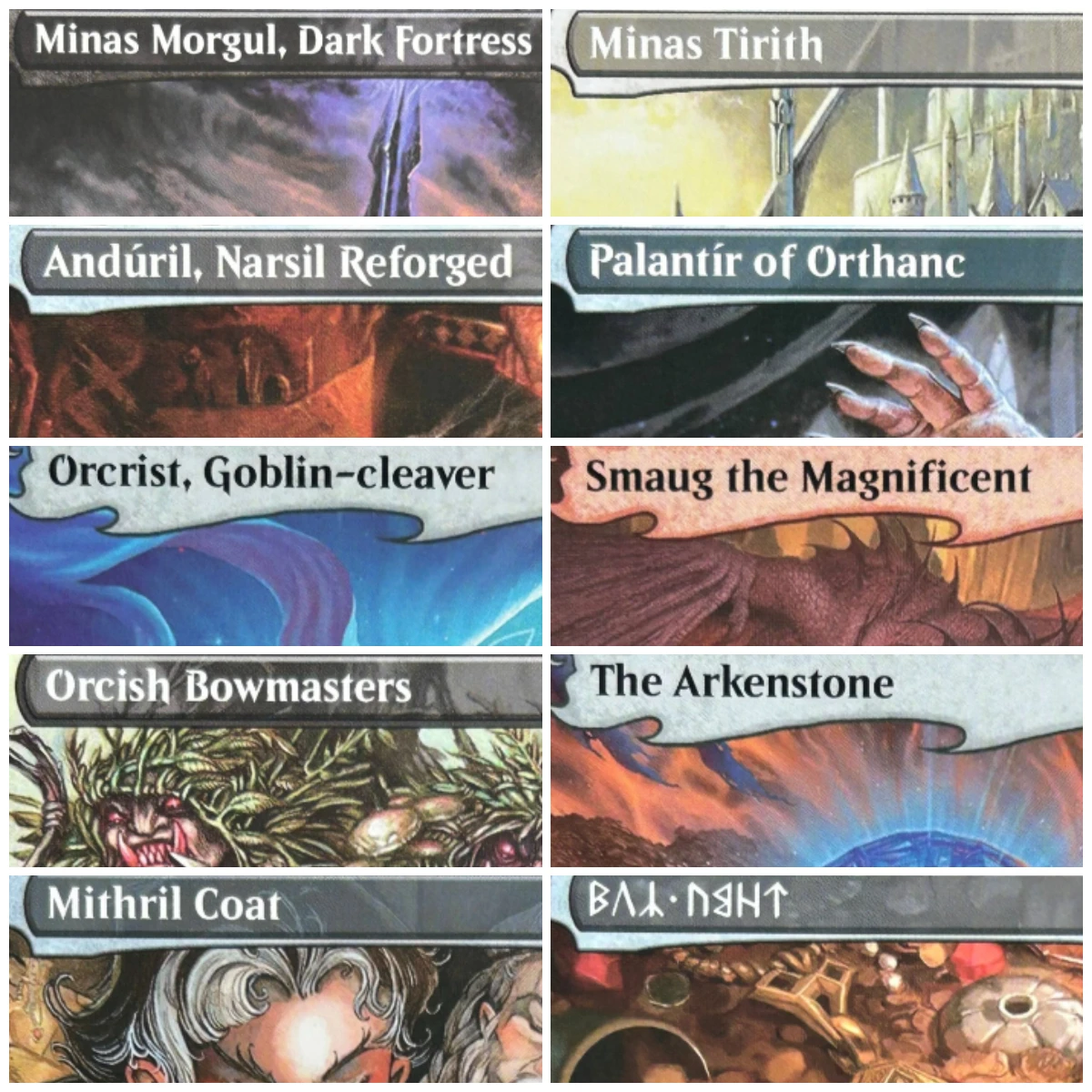 HOB HOC Delighted Halfling Minas Tirith Mithril Coat Mox Amber Orcish Bowmasters High-Quality TCG Proxy Cards (Black-Core)
