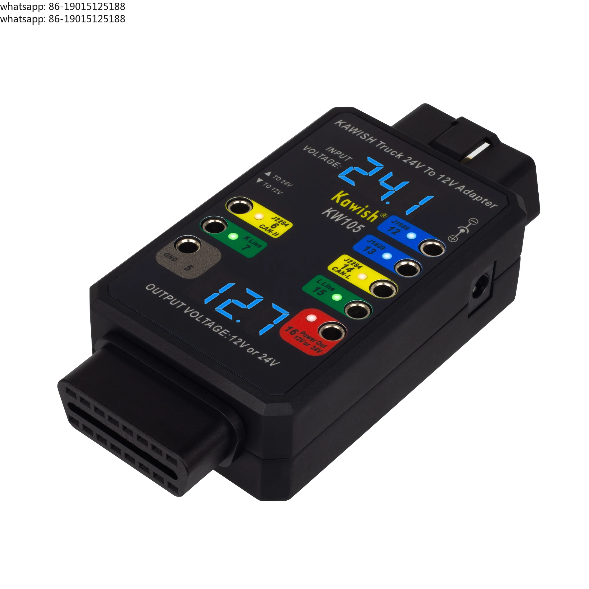 

Новинка! Адаптер для грузовиков KW105: преобразователь 24В в 12В для диагностического инструмента X431 OBD Breakout Box