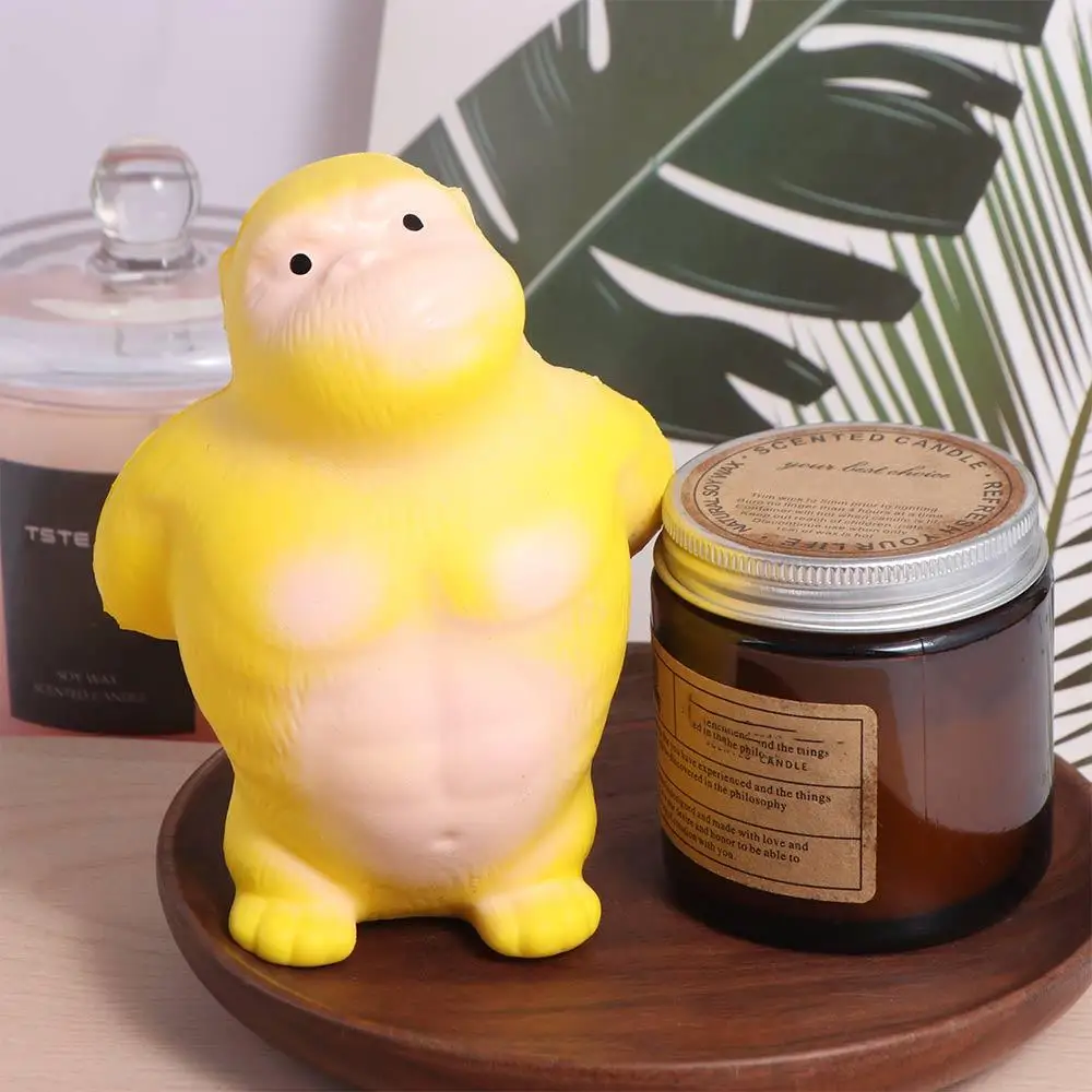 Creative Orangutan Squeeze Vent Gorilla Yellow Stretch Squeezing Monkey Toys Funny Creative Soft Glue Gorilla Toys Adults Gifts
