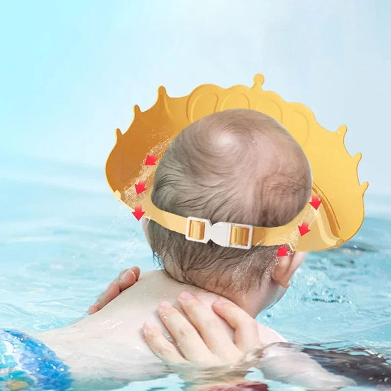 With Ear Protection Models Baby Shampoo Cap Adjustable Children Hairdressing Bath Thickened Bath Cap