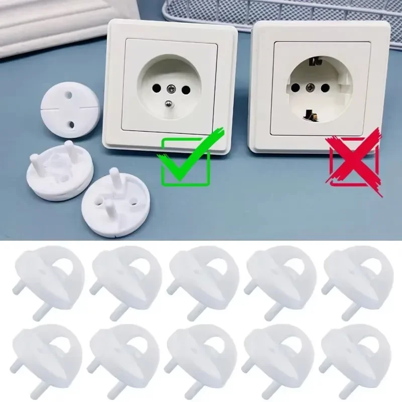 White Electrical Safety Socket Protective Cover Baby Care Safe Guard Protection Children Anti Electric Shock Rotate Protectors