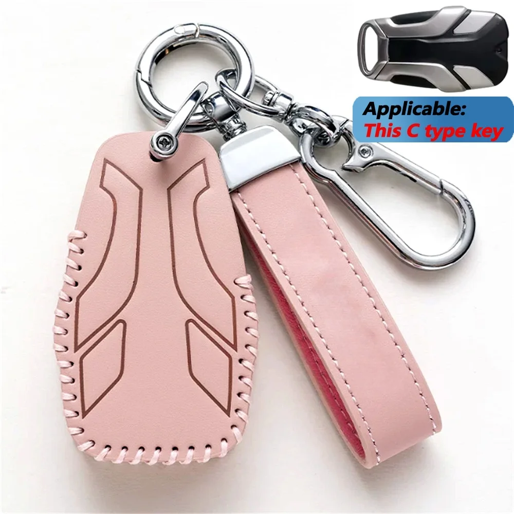 high-quality leather key cover For 2026 Voge SR4 SR4max Pro genuine leather keycase modified motorcycle remote control keychain