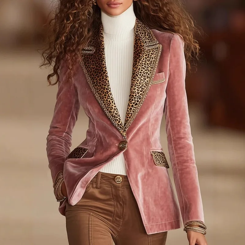 

European American Women's Clothing Long-sleeved Solid Color Patchwork Lace Velvet Coat Fashion Individualistic Women's Clothing