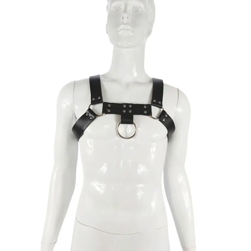 Punk Europese en Amerikaanse hunk lederen riem sexy borstband nachtclub taille schouderband bar veelzijdige showband bondage
