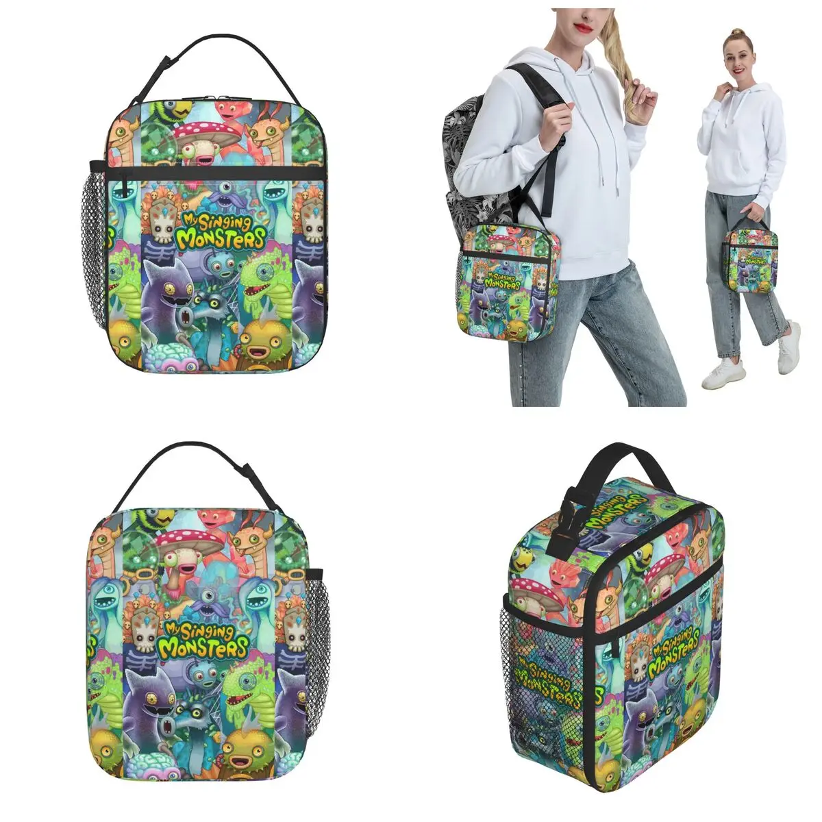 My Singing Monsters Games Accessories Insulated Lunch Bag School Storage Food Box Reusable New Arrival Thermal Cooler Bento Box