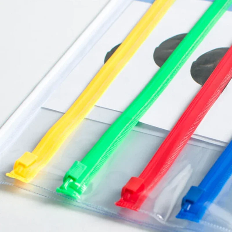 10 pcs File Bag Stationery Clear Plastic Bag Translucent Folder student kids stationery  A4/A5/A6 Size Document Bag File Folder