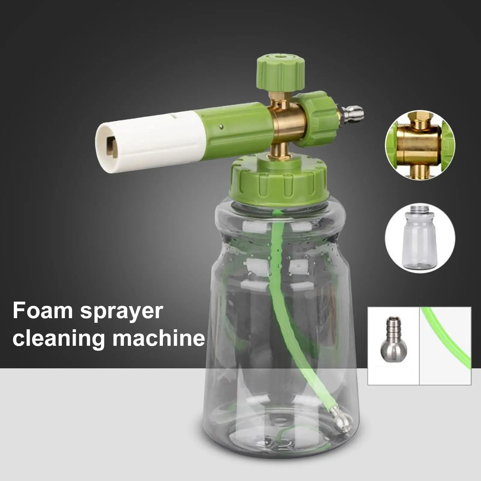 

Car Foam Sprayer High Pressure Washer Snow Foam Lance Adjustable Nozzle Foamer with Quick Connector Hose Attachment for Yard