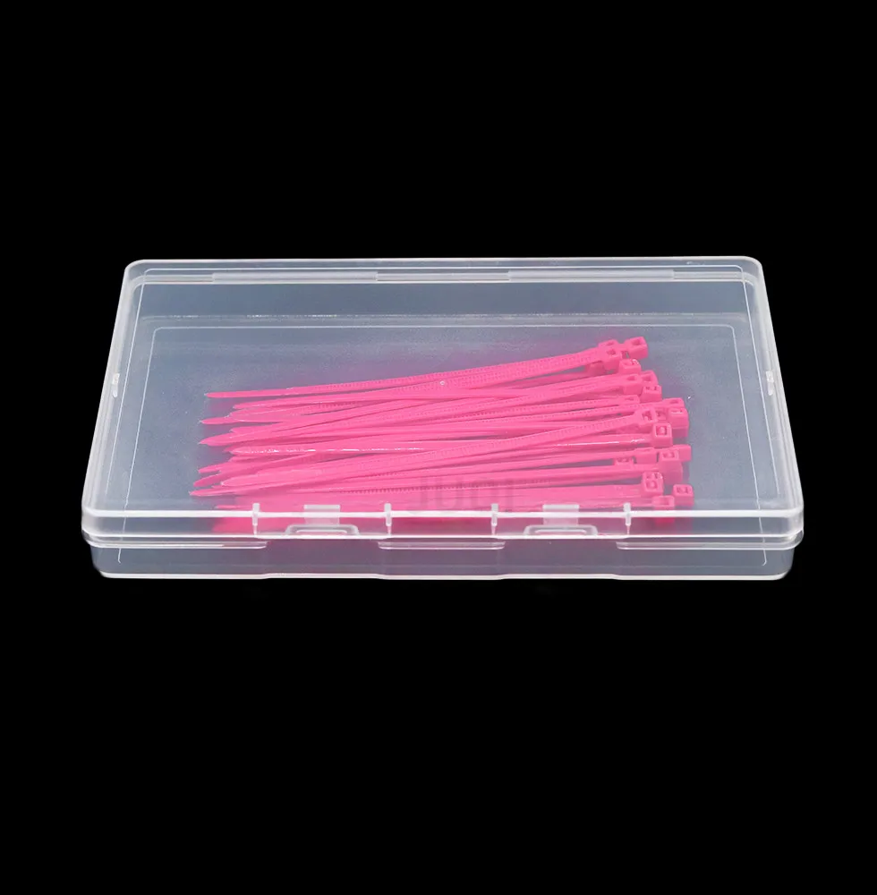 Transparent Desktop Stationery Clear Pencil Box Stickers Storage Case Table Desk Classification Box Plastic Stationary Organizer