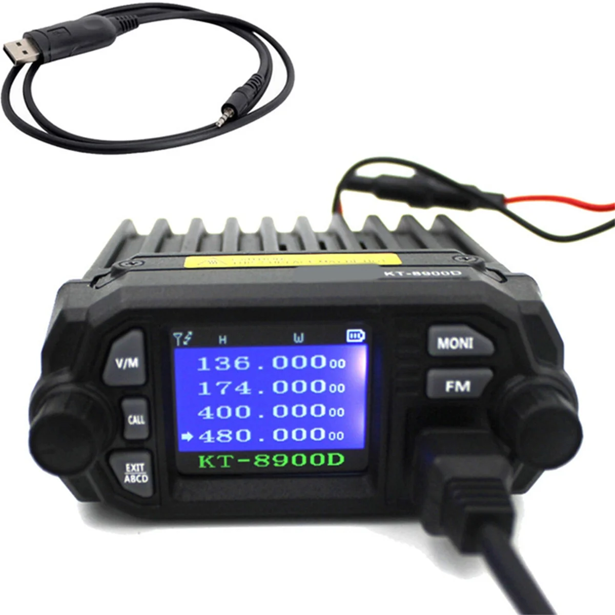 Top KT-8900D 25W Dual Band Quad Display 136-174and400-480MHz Large LCD Display Mobile Radio KT8900D(B)