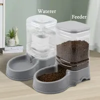 3.8L Automatic Pet Feeder Water Fountain Drink Bowl Large Capacity Cat Dog Food Dispenser Water Fountain Drink Bowl
