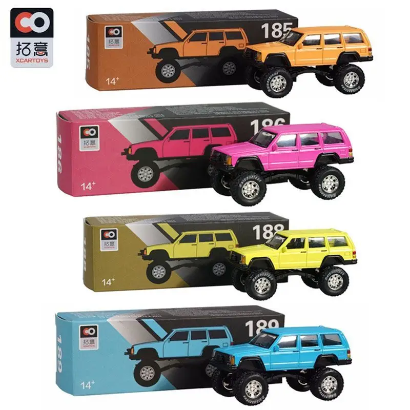 

Модель автомобиля из сплава Xcartoys 1 64, JEEP Cherokee, миниатюрный внедорожник, украшение для автомобиля с большой ногой