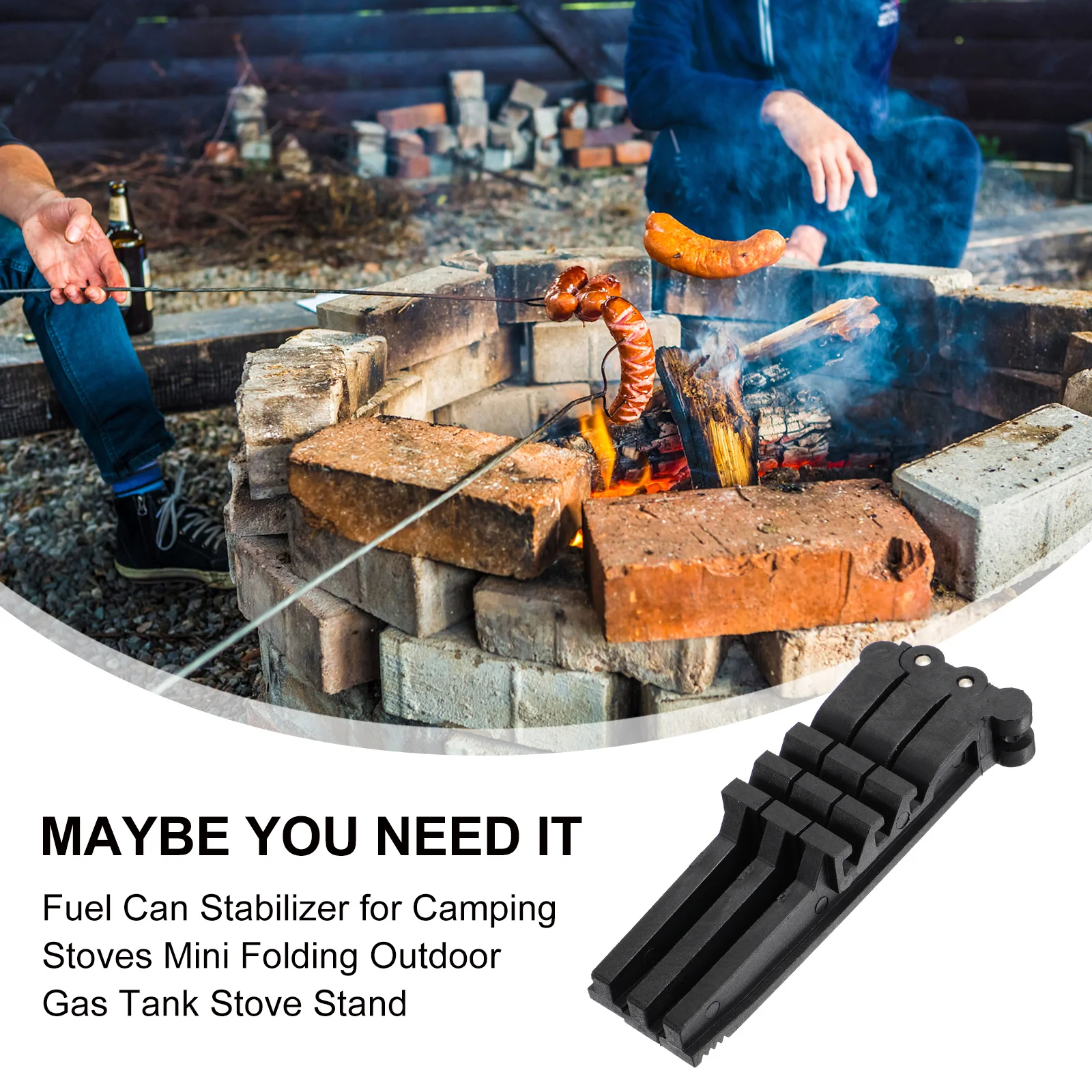 

Outdoor Nylon Fuel Can Stabilizer Durable Gas Tank Stove Stand Folding Camping Stove Support Lightweight Compact For Hiking Dirt