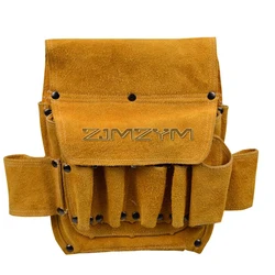 Bolsas de herramientas de cuero para hombres y mujeres, bolsa de herramientas para electricistas, bolsa de trabajo de utilidad para paneles de yeso, organizador de herramientas de bolsillo para carpinteros