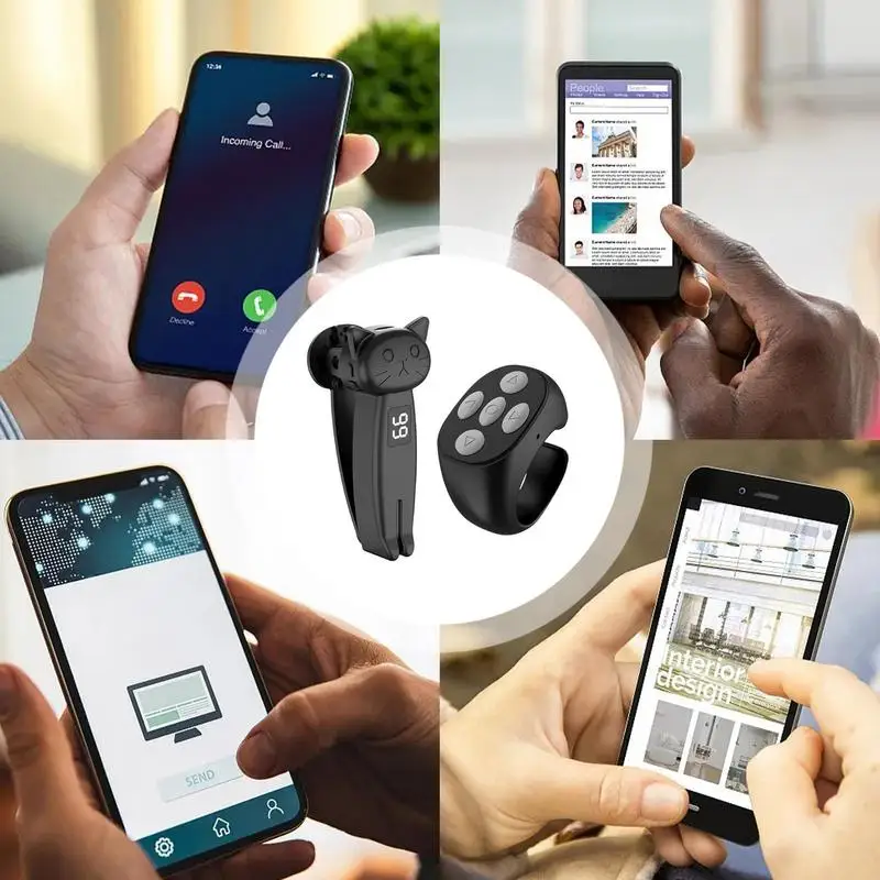 Wireless Bluetooths Mobile Selfie Lazy Artifac Tiktoks Remote Control Ring Phone Bluetooths Controller T For Xiaomis Apples