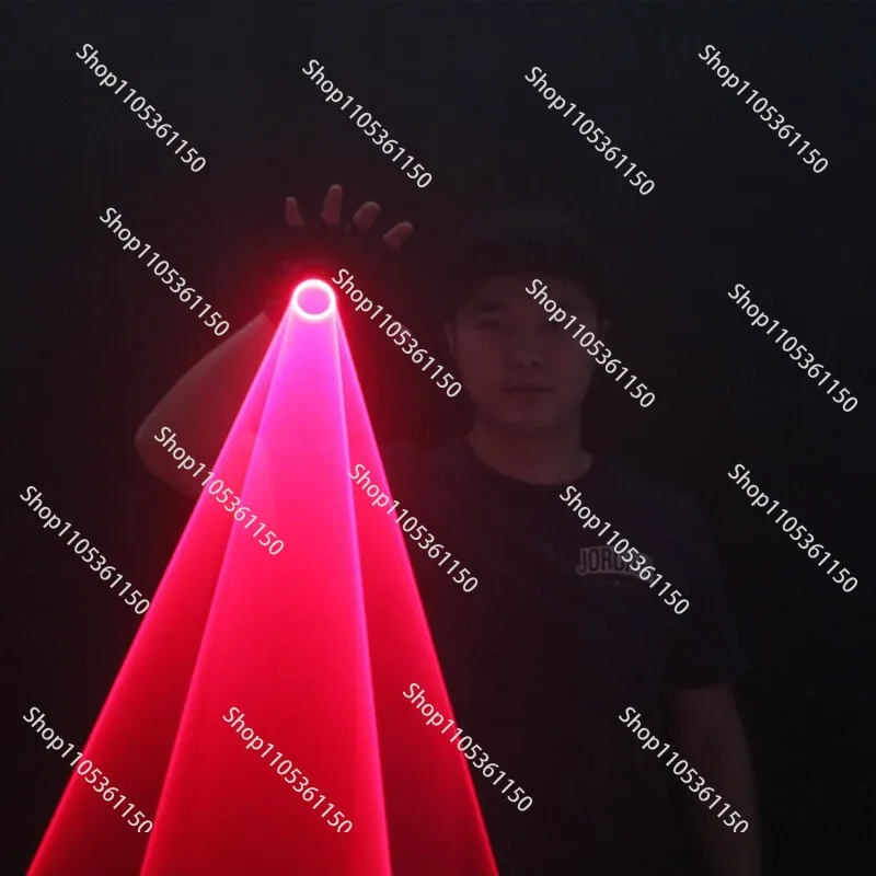 Bouncy green red laser laser gloves iron man vortex luminous led fluorescent gloves stage DJ props