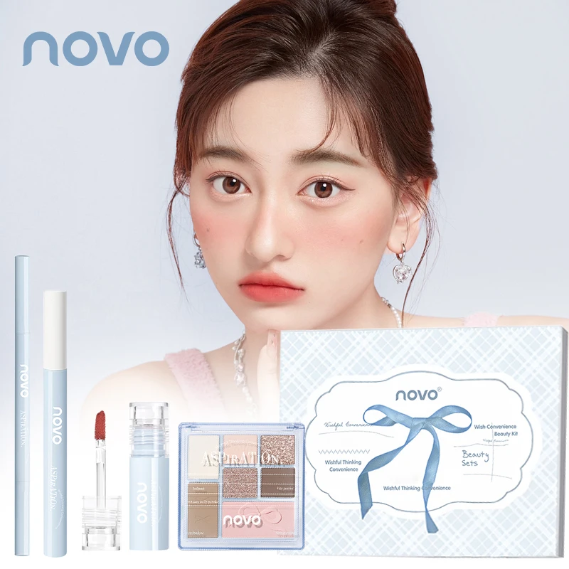 مجموعة مكياج للفتيات المراهقات، مجموعة هدايا مكياج جميلة، تتضمن أحمر الشفاه، ولوحة ظلال العيون، وكحل العيون وقلم الحواجب