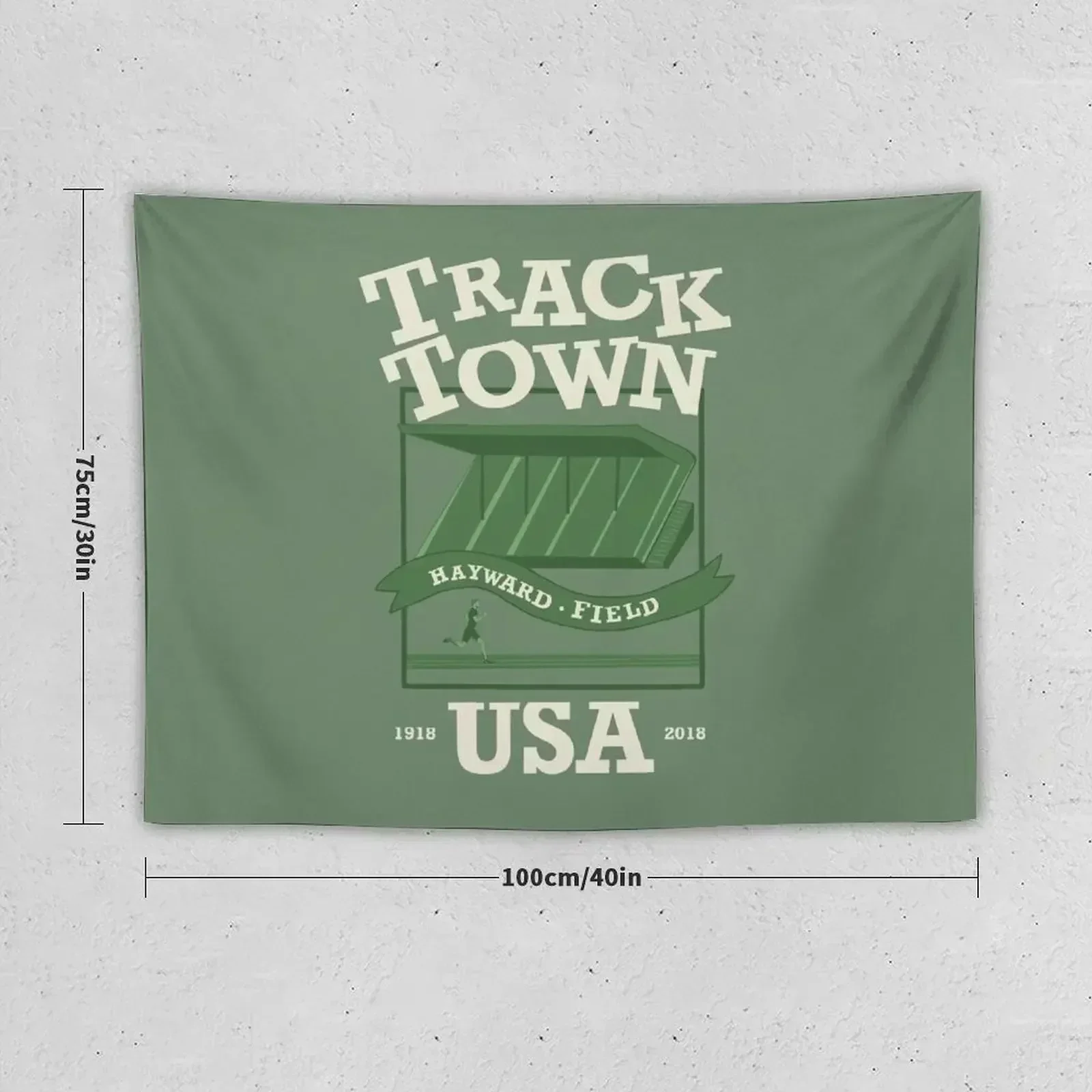 Track Town USA Old Hayward Field Tapestry Art Mural Wallpaper Home Decorators Wall Decor Tapestry