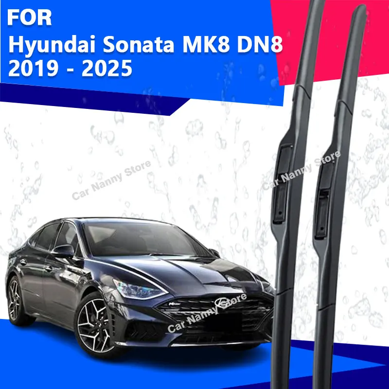 

Front Windshield Windscreen Blades for Hyundai Sonata MK8 DN8 2019 - 2025 Car Wipers Rubber Strip Wiper Soft Rubber 2020 2021