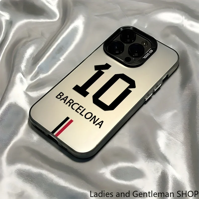 Para Barcelona 10 design capa de telefone para iPhone17 16, 15, 14, 13, 12, 11 Pro Max, Plus com capa traseira fosca resistente a choques