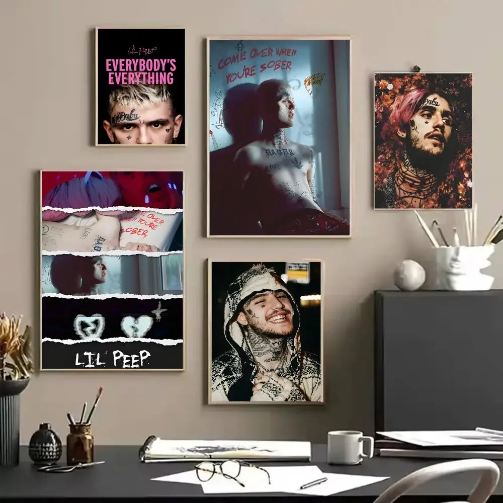 L-Lil P-Peep Poster HD Wall Stickers Mural Self-Adhesive Decals Home Decor Bedroom & Living Room Gift Idea