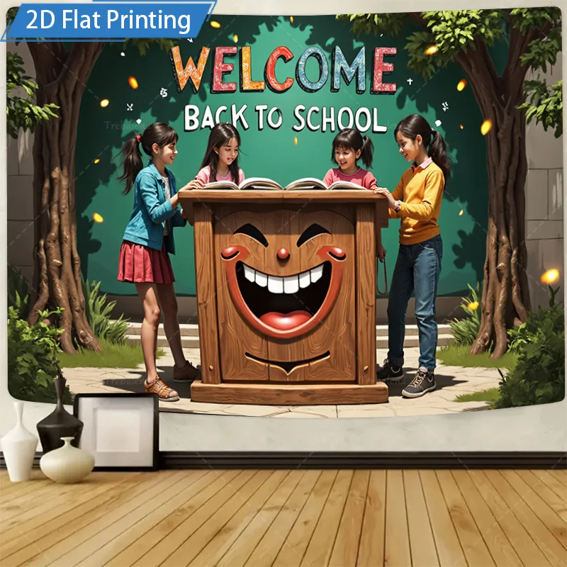 

[2D FLAT] 1 шт. 4x16 дюймов металлический знак Добро пожаловать обратно в школу 2D плоская печать железный художественный настенный декор для детской комнаты