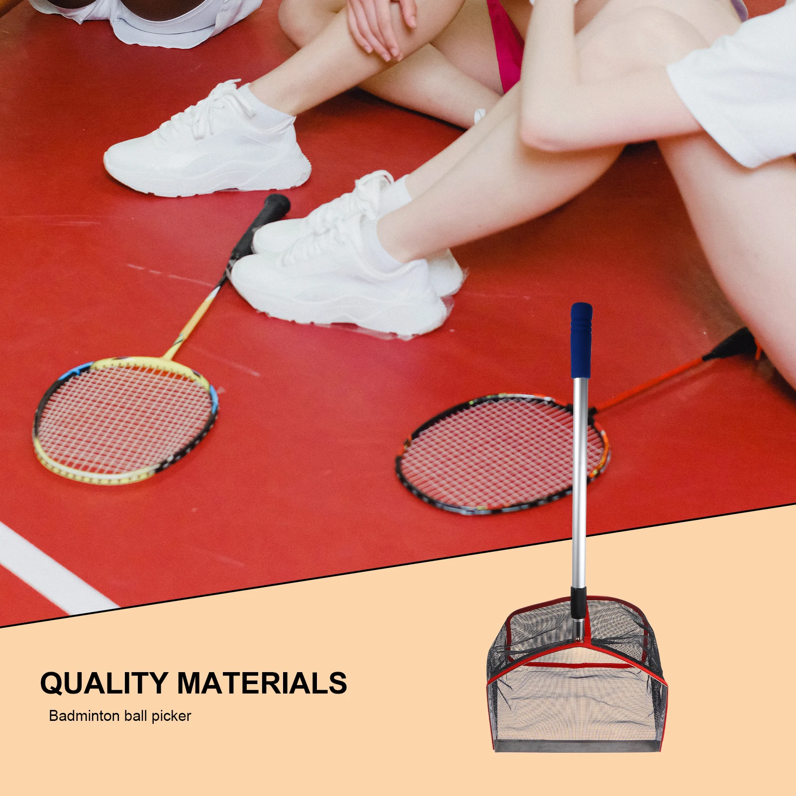 منتقي كرة الريشة المسترد الراتنج شبكة دائم تخزين جامع الملحقات الرياضية معدات أداة الممارسة