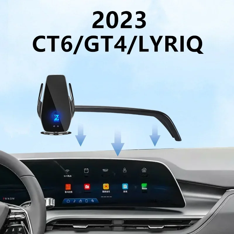 

For 2023 Cadillac CT6 GT4 LYRIQ Car Screen Phone Holder Wireless Charger Navigation Modification Interior 33 Inch Size