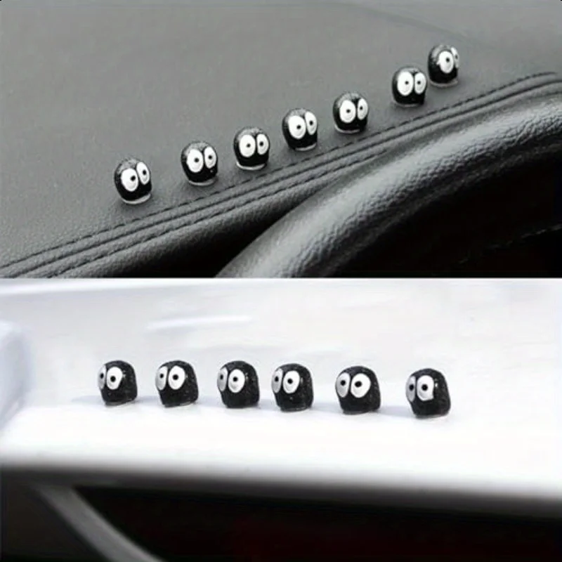 

10pcs Cute Soot Sprites Rearview Mirror Accessories for Car Interior Decoration Dashboard Ornament Funny Gifts for Mirror Decors