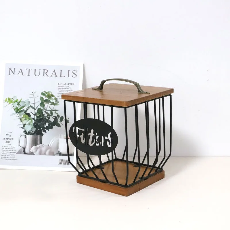 

Coffee Capsule Basket Coffee Capsule Holder Coffee Filter Storage Container Basket Coffee Filter Holder with Lid