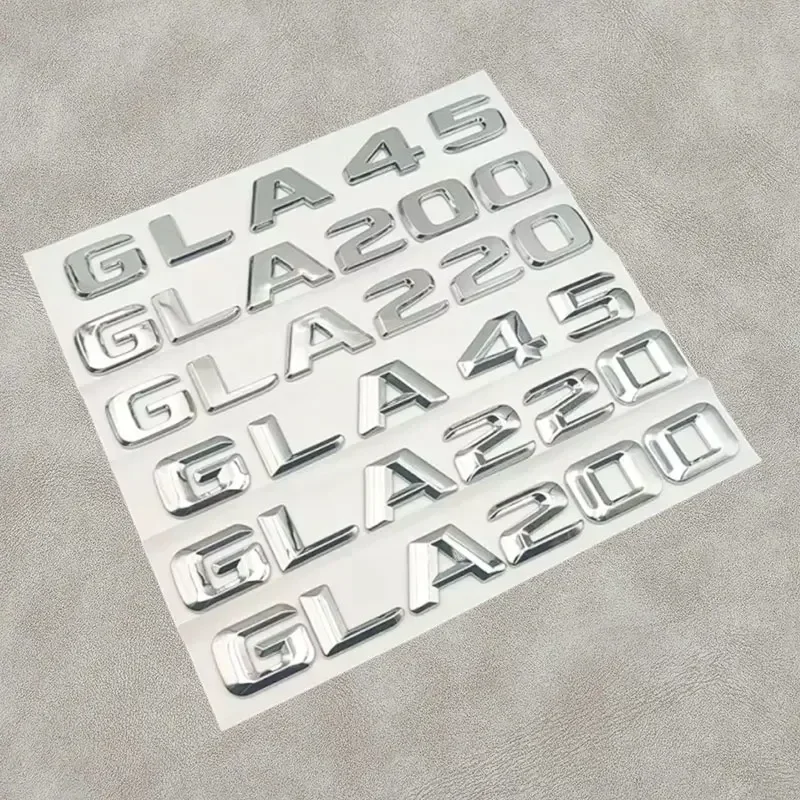 OK 3D ABS Car Rear Trunk Letters Sticker For Mercedes GLA35 GLA45 GLA 200 220 250 260 4MATIC Emblem Logo Badge Accessories