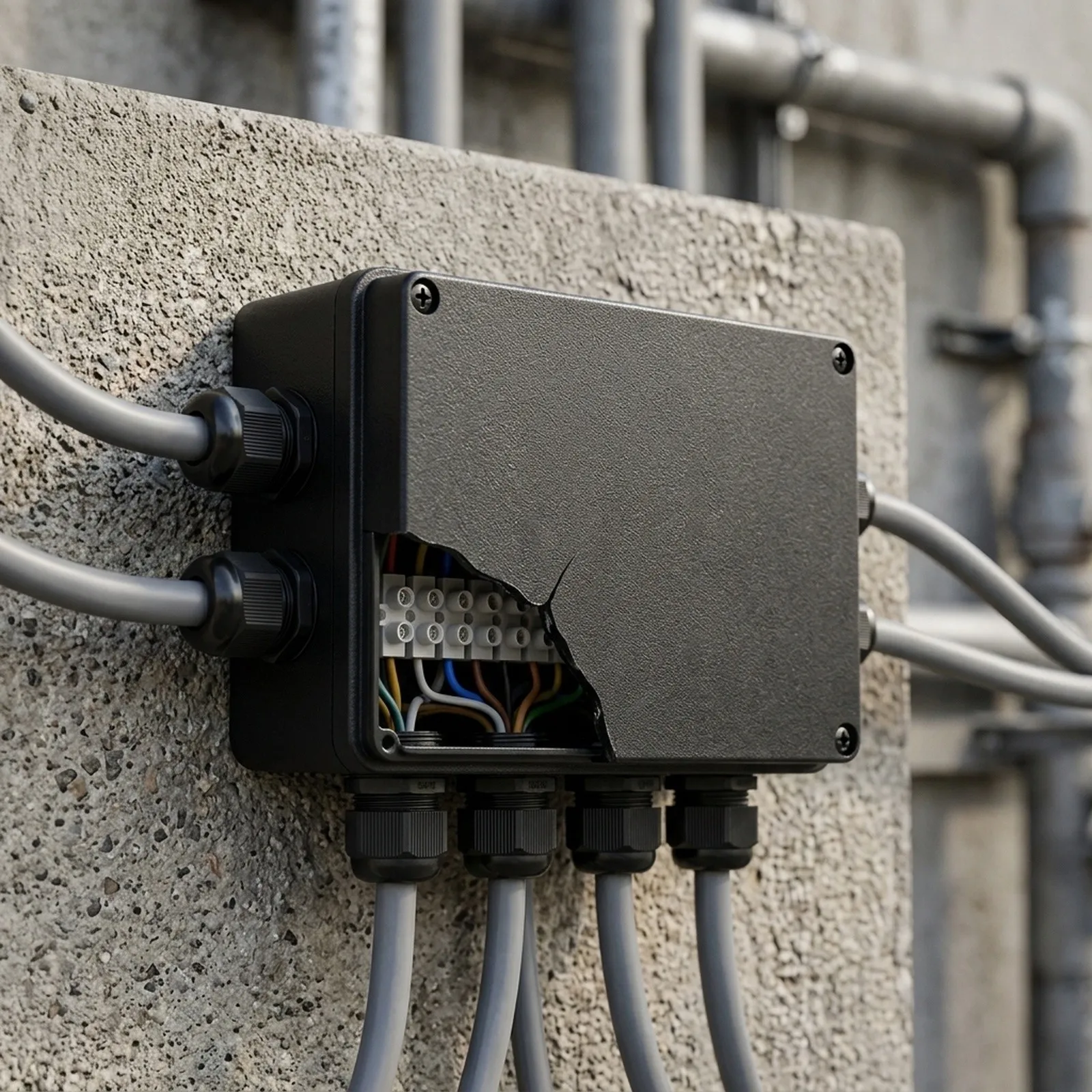 Cable Connector IP65 Junction Box Outdoor Wiring Solution Box ABS Material Surface-Mounted Design Electronic Product Shells