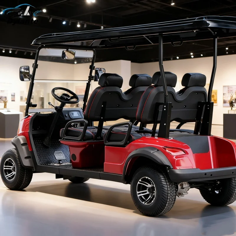 Wholesale Custom Four-Wheel Golf Cart, 6-Seater LithiumBattery Utility Vehicle, 48V/72V Off-Road Golf Cart With Solar Panel