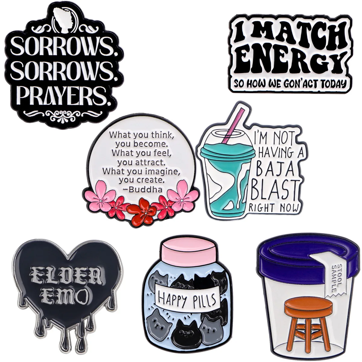 

Симпатичные эмалированные булавки с цитатами, брошь в виде бутылок с животными, значок на лацкан, значок на рюкзак, аксессуары для одежды, ювелирные изделия ведьмы, подарки, украшения