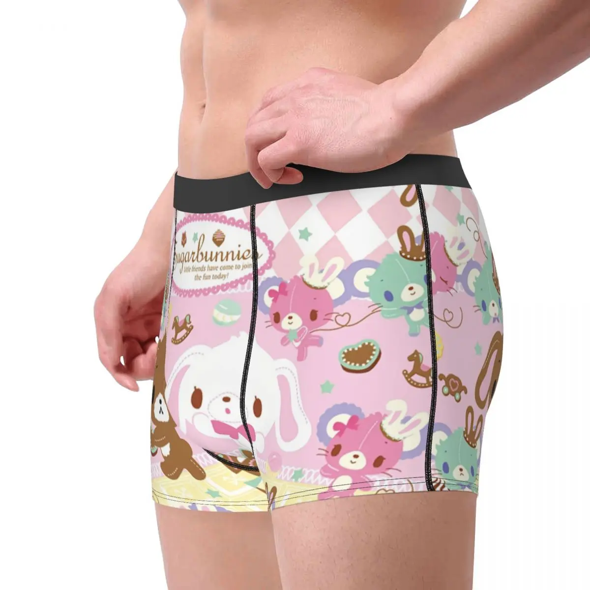 Custom Male Cool Disney Cartoon Sugarbunnies Sanrio Japan Anime Underwear Boxer Briefs Soft Shorts Panties Underpants