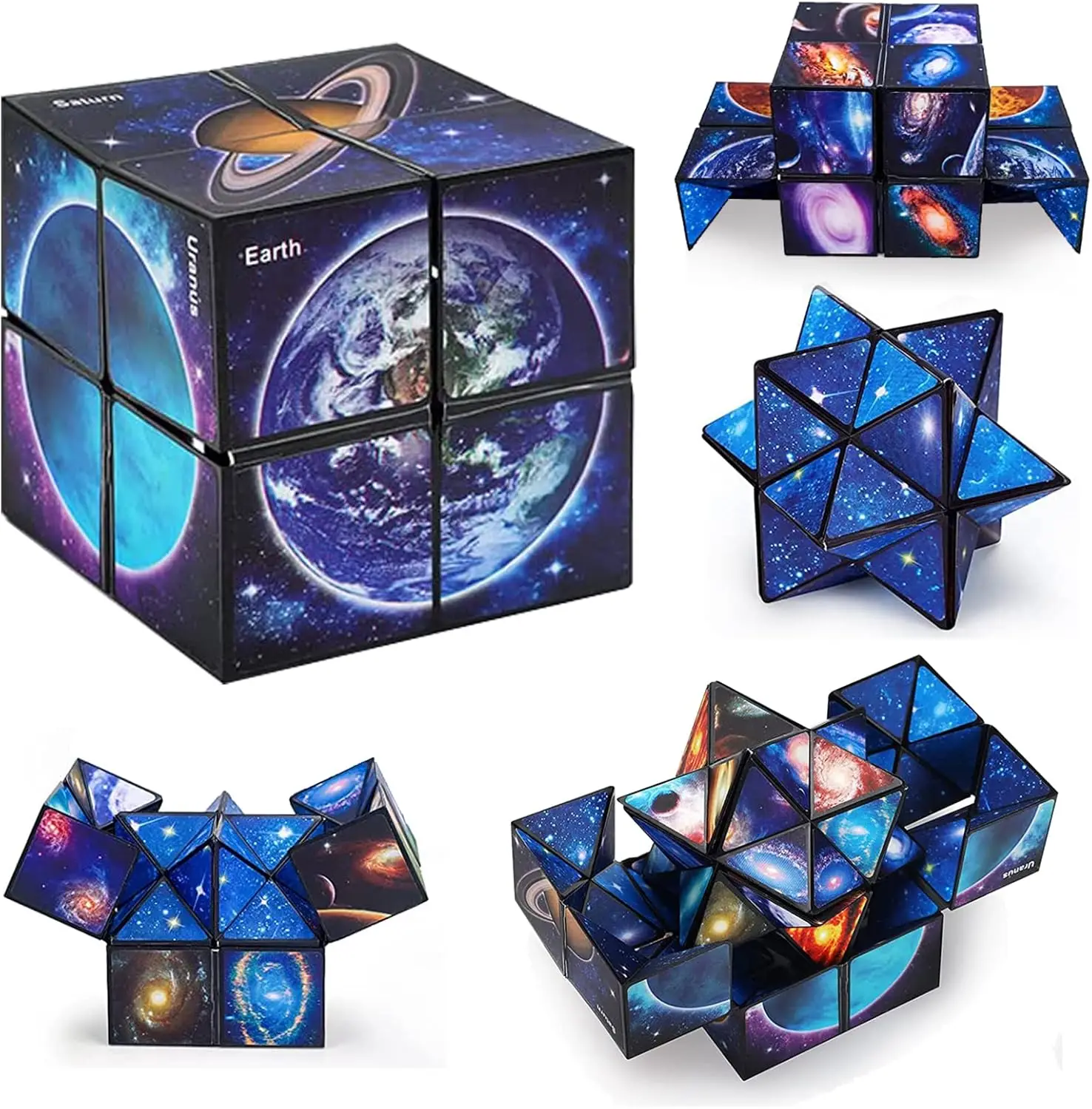 

Infinity Cube Fidget Toy for Boys Girls Age 8-12, Star Cube 2-in-1 Transformable Puzzle, Travel Toys Gift Idea