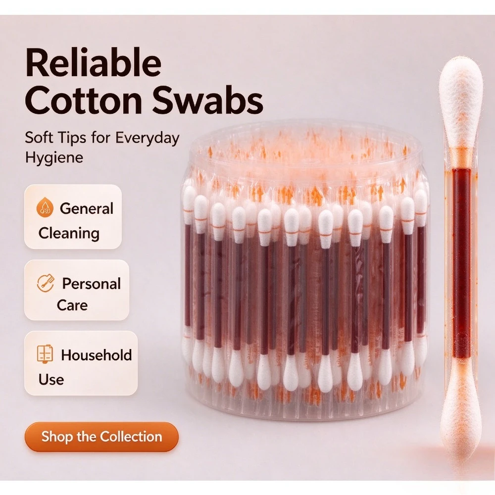 Portable Povidone-Iodine Swab Sticks, large capacity 20pcs/100pcs individually wrapped, essential for home care, travel, and out