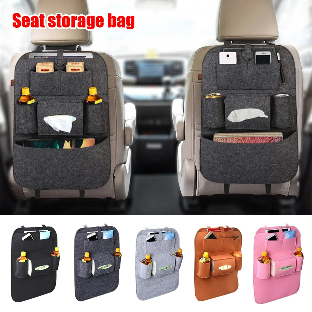 

1/2 Pcs Car Seat Back Multi-Pocket Storage Bag Box Pockets Auto Foldable Storage Organization Car Carry Bag For Kids Children