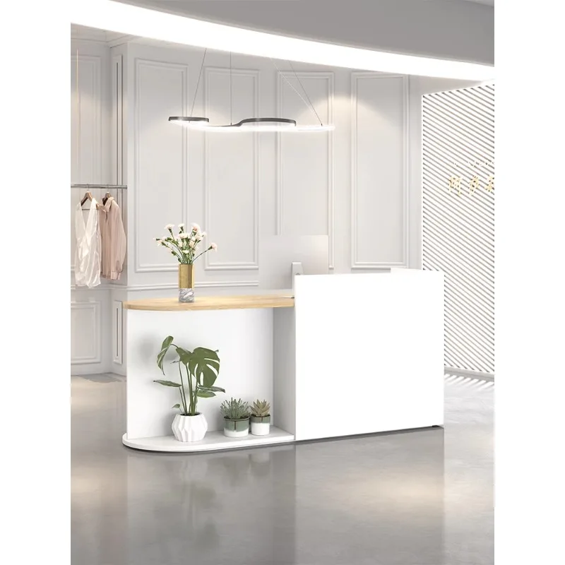 

Clothing store checkout page counter store small simple modern women's clothing beauty salon bar corner reception desk