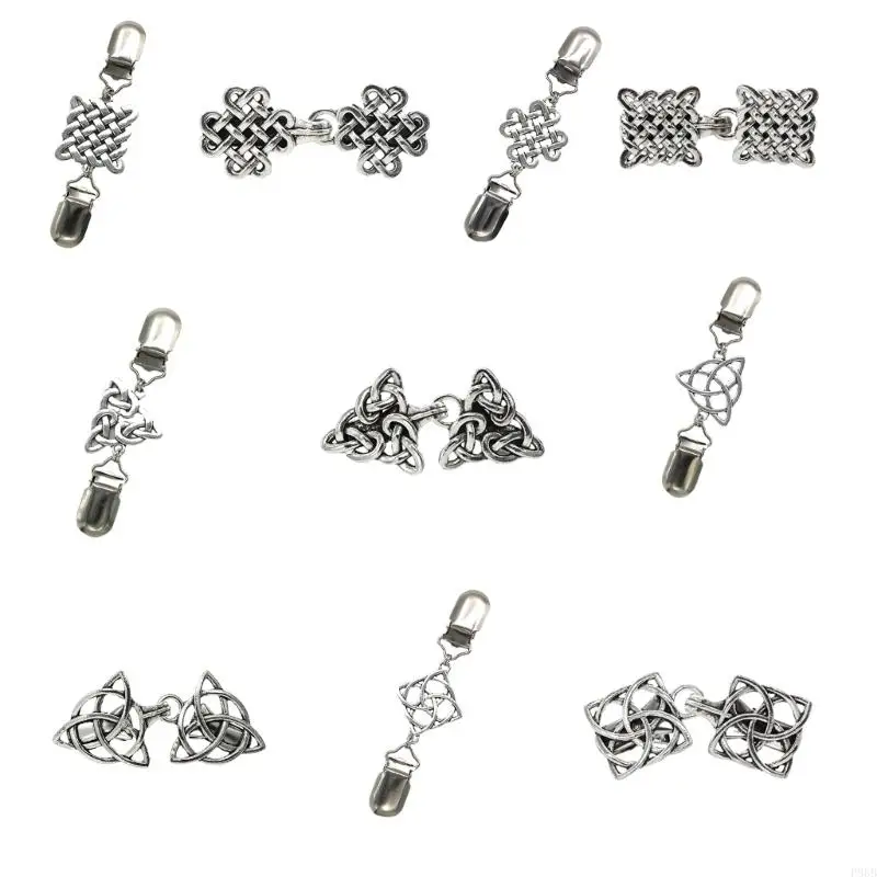 

P88B Vintage Clasp Shirt Dress Cardigan Clip for Women Clip Knots Scarf Clip