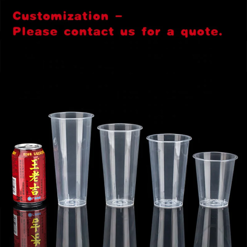 

custom.Plastic Disposable Bubble Tea Cups Milktea Boba Cups with Lid